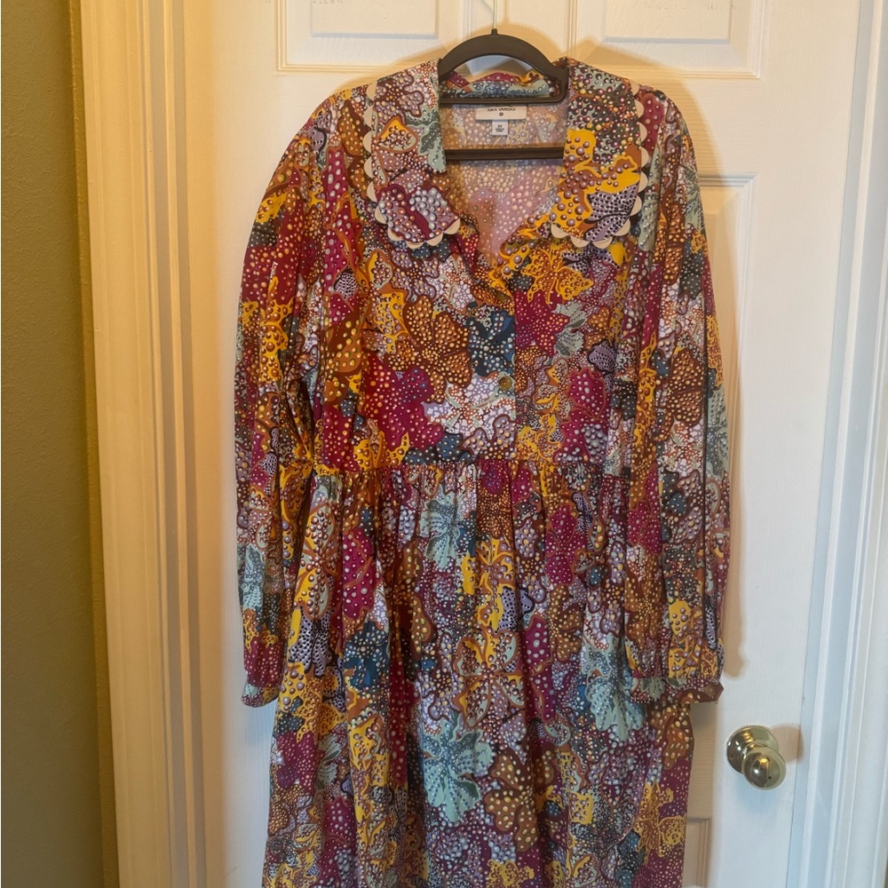 Kika Vargas Multicolor Long Sleeve Dress